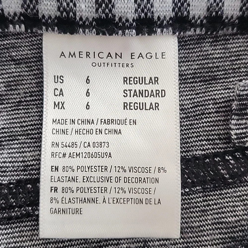 American Eagle Pants, 6, Black/White Checker. - Picture 10 of 13